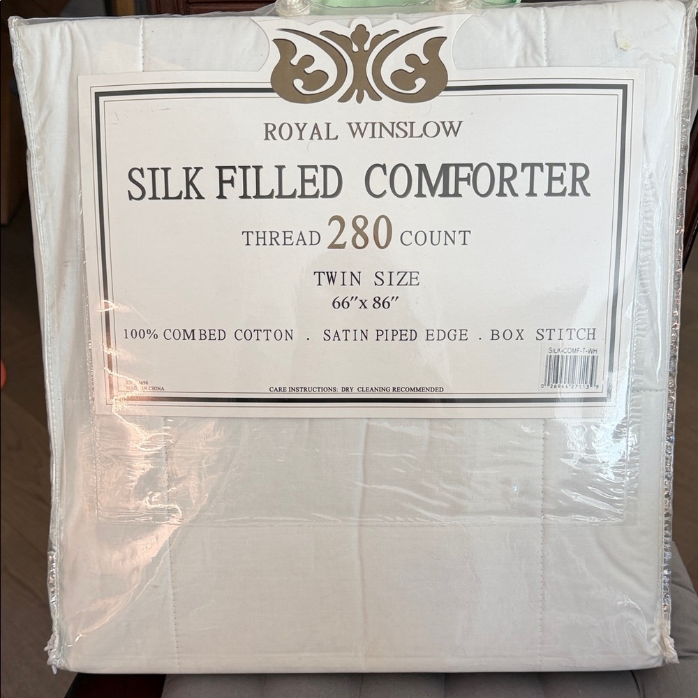 White Silk Filled Comforter